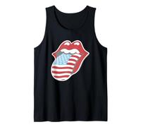 Ufficiale The Rolling Stones Band American Tongue USA Flag Canotta