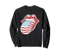 Ufficiale The Rolling Stones Band American Tongue USA Flag Felpa