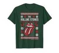 Ufficiale The Rolling Stones Brutto Natale Verde Scuro Maglietta