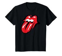 Ufficiale The Rolling Stones Iconic Tongue No Filter Maglietta, Bambini, Nero, 6 Anni