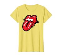 Ufficiale The Rolling Stones Iconic Tongue No Filter Maglietta, Donna, Limone, XL