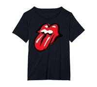 Ufficiale The Rolling Stones Iconic Tongue No Filter Maglietta, Donna Plus-Size, Nero, 5X