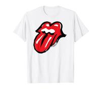 Ufficiale The Rolling Stones Iconic Tongue No Filter Maglietta, Uomo, Bianco, 4XL