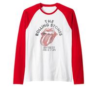 Ufficiale The Rolling Stones NYC 75 Bianco per i Fan Retro Maglia con Maniche Raglan