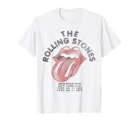 Ufficiale The Rolling Stones NYC 75 Bianco per i Fan Retro Maglietta
