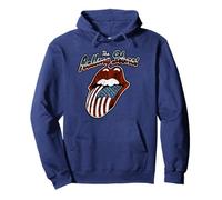Ufficiale The Rolling Stones Tour America Navy Blue Felpa con Cappuccio