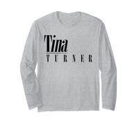 Ufficiale Tina Turner Black Logo Artwork Maglia a Manica