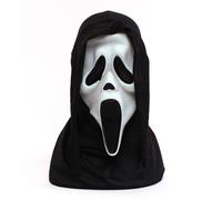Ufficiale Ululando Bianco Scream Horror Maschera & Cappuccio Halloween Adulti