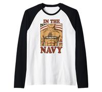 Ufficiale Village People in The Navy Maglia con Maniche Raglan
