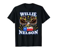Ufficiale Willie Nelson Born For Trouble Country Vintage Maglietta