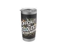 Ufficialmente il più cool ottantenne ottantenne compleanno Bicchiere termico in acciaio inox doppia parete