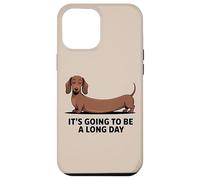 Ufficio bassotto divertente "Sarà una lunga giornata" Custodia per iPhone 12 Pro Max