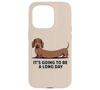 Ufficio bassotto divertente "Sarà una lunga giornata" Custodia per iPhone 15 Pro