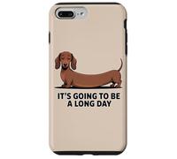 Ufficio bassotto divertente "Sarà una lunga giornata" Custodia per iPhone 7 Plus/8 Plus