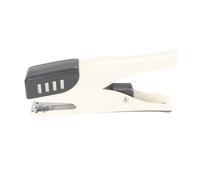 Ufficio cucitura ergonomica 20 fogli di foglio di pinzatrice desktop senza sforzo con pinnatrice in metallo con skid resistenza per studente (Bianco)