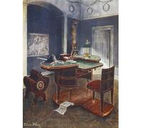 Ufficio della campagna di Napoleone Bonaparte nel Ch teau de Malmaison Francia. Dal libro dei mobili decorativi: il suo colore della forma e la storia Volume uno di Edwin Foley pubblicato Londra 1910