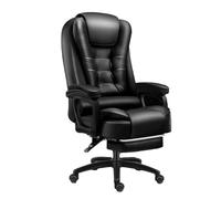 Ufficio, Gaming, Sedia da Scrivania con bracciolo, ruote e poggiapiedi, sedie da scrivania per l'ufficio domestico in pelle PU, schienale alto, sedia operativa ergonomica regolabile e girevole.