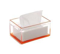 Ufficio Porta fazzoletti rettangolare in acrilico for bagno, cucina, camera da letto, ufficio Casa(Orange,Grande)