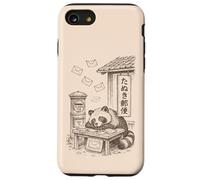 Ufficio postale Kawaii Tanuki Sleepy Racoon Dog Cozy Harajuku Custodia per iPhone SE (2020) / 7/8