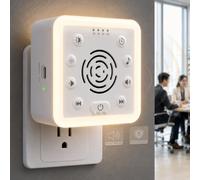 Ufficio Privacy & Noise Canceling White Noise Machine: 90dB 30-Level Volume | Macchina per mascheratura del suono per terapia plug-in da parete, 30 suoni senza loop e luce notturna dimmerabile per