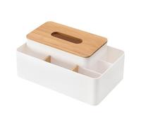 Ufficio Scatola for fazzoletti con coperchio e scomparto portaoggetti Porta for ripiani del bagno Casa