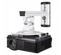 Ufficio Staffa for proiettore di sospensione regolabile Rotazione universale Sospensione a parete Sollevamento anteriore e posteriore Telescopico Soffitto for ufficio uso domestico Casa(Bianco)