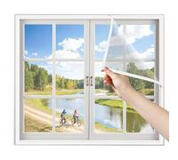 Ufficio Zanzariera Scorrevole Porta Finestra 135x135cm Bianco Universale Rete Zanzariera Fissa di Zanzariere Universali autohesion casa fai da te