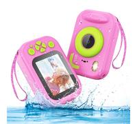 Uffylle Fotocamera per bambini impermeabile IP68, fotocamera digitale subacquea per bambini, video HD 1080p e scheda da 32 GB, perfetta per nuoto, piscina, regalo di compleanno di Natale per ragazzi e