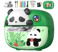Uffylle PANDA - Fotocamera per bambini, stampa istantanea con scheda 32G, videocamere HD da 1080p da 3 a 12 anni, giocattoli digitali per fotocamera per bambini dai 3 ai 12 anni,