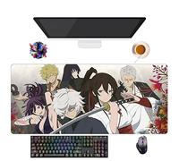 UfgDGS Anime Hell's Paradise, tappetino per mouse XXL impermeabile (90 cm x 40 cm x 3 mm), base antiscivolo in gomma, protezione tastiera e mouse per PC e portatile (2)