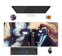 UfgDGS Tappetino per mouse Anime Solo Leveling, tappetino per mouse XXL impermeabile (90 cm x 40 cm x 3 mm), base antiscivolo in gomma, protezione tastiera e mouse per PC e portatile (11)