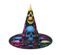 UFhgjjb 1 cappello da strega di Halloween - Skeletons are wailing Full Print Witches Decor Party Costume, Cosplay gioco di ruolo Festival Carnival Hat
