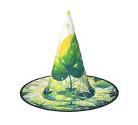 UFhgjjb 1 cappello da strega per Halloween, con foglie sotto la luce, stampa completa, costume da strega, per cosplay, giochi di ruolo, festival, carnevale