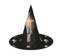 UFhgjjb 2 cappelli da strega per Halloween, con stampa di un lampo di luce, costume da strega per feste, cosplay, giochi di ruolo, festival, carnevale