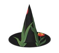 UFhgjjb 2 cappelli da strega per Halloween, stampa artistica a tulipano, decorazione per feste, cosplay, giochi di ruolo, festival, carnevale