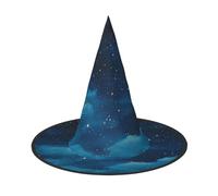 UFhgjjb 3 cappelli da strega per Halloween, con stampa completa della bellezza sotto il cielo notturno, costume da strega, per cosplay, giochi di ruolo, festival, carnevale