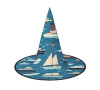 UFhgjjb 3 cappelli da strega per Halloween, trasporto marittimo, stampa completa, costume per feste, cosplay, giochi di ruolo, festival, carnevale