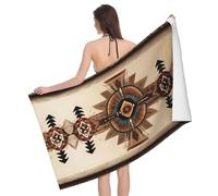 UFhgjjb Asciugamani da bagno con stampa di dipinti nativi americani, asciugamano in microfibra per bagno, spiaggia e viaggi, set versatili per fitness, hotel