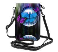 UFhgjjb Bella piccola borsa per cellulare con stampa di cavalli bianchi - Borsa a tracolla con cinturino regolabile, perfetta per viaggi e uso quotidiano, Bella farfalla., Taglia unica