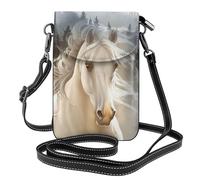 UFhgjjb Bella piccola borsa per cellulare con stampa di cavalli bianchi - Borsa a tracolla con cinturino regolabile, perfetta per viaggi e uso quotidiano, Bellissimo cavallo bianco, Taglia unica