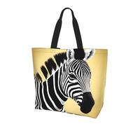 UFhgjjb Borsa a tracolla da donna con stampa a stelle blu - Grande borsa tote riutilizzabile, tote tote per lo shopping, accessori per la vita quotidiana, Zebra Bianca e Nera, Taglia unica