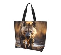 UFhgjjb Borsa a tracolla da donna con stampa di palline da tennis e racchette, grande, riutilizzabile, per lo shopping, accessori per la vita quotidiana, Iena solitaria, Taglia unica