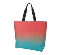 UFhgjjb Borsa a tracolla da donna con stampa fulmini tempesta - Grande borsa tote riutilizzabile, tote tote per lo shopping, accessori per la vita quotidiana, Texture Teal e Corallo, Taglia unica