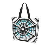 UFhgjjb Borsa a tracolla da donna con stampa fulmini tempesta - Grande borsa tote riutilizzabile, tote tote per lo shopping, accessori per la vita quotidiana, Edificio Ottagono, Taglia unica