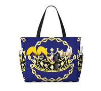 UFhgjjb Borsa grande capacità - Borsa da viaggio con mappa del tesoro labirinto con tasche multiple per vacanze, campeggio, crociera, Tiara Fantasia, Taglia unica