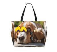 UFhgjjb Borsa grande capacità - Borsa da viaggio con mappa del tesoro labirinto con tasche multiple per vacanze, campeggio, crociera, Cane di riposo, Taglia unica