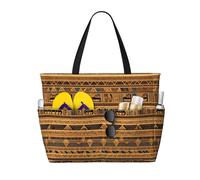 UFhgjjb Borsa grande capacità - Love Flamingo Print Travel Beach Bag con tasche multiple per vacanze, campeggio, crociera, Affreschi egiziani, Taglia unica