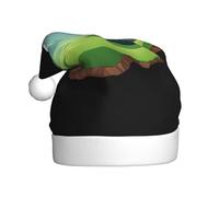 UFhgjjb Cappello di Natale per adulti - Cappello di Babbo Natale festivo unisex Un angolo di montagna Stampa Copricapo di Natale, Cappello di peluche per feste