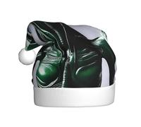 UFhgjjb Cappello di Natale per adulti, cappello di Babbo Natale, unisex, con stampa di alieni, cappello di peluche per feste