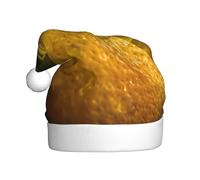 UFhgjjb Cappello di Natale per adulti, cappello di Babbo Natale, unisex, con stampa di gocce d'acqua, cappello di peluche per feste